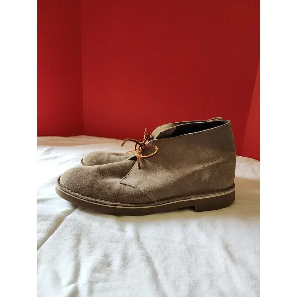 Clarks Men’s 82285 Bushacre 2 Desert Natural Tan Chukka Boots Suede Size 13 M
